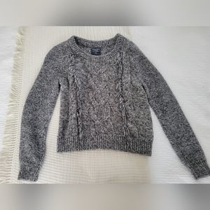 Abercrombie Cable Knit Fringe Sweater